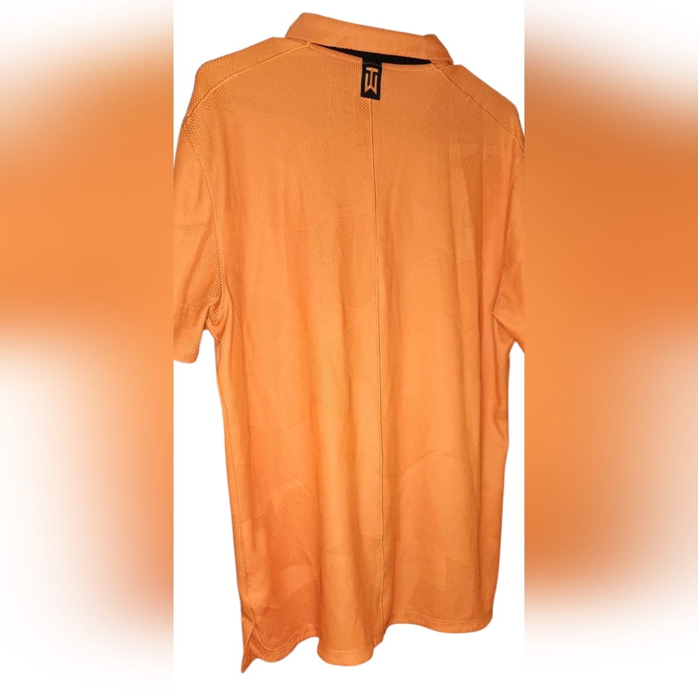 Tiger Woods Nike Dri Fit Orange  Polo  Size  Large